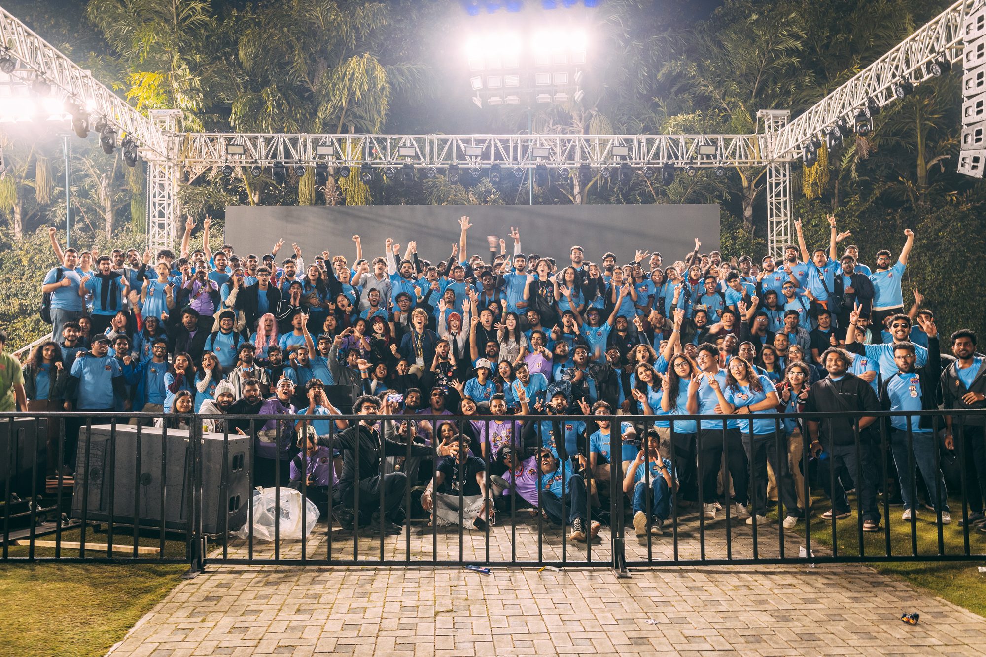 Ōta TOKYO Bengaluru — crowd and staff in front of the main stage